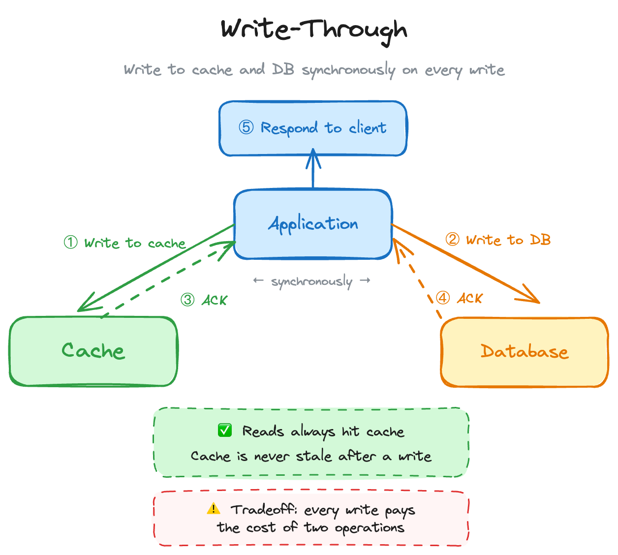 Write-through pattern diagram