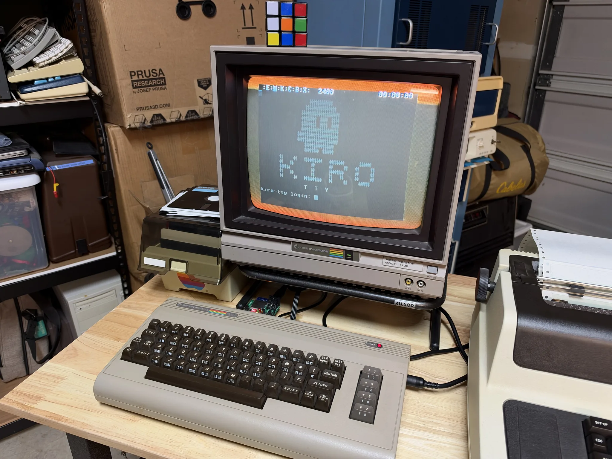 A rather bad image of a C64 running NovaTerm Commodore 64 + Nova Term