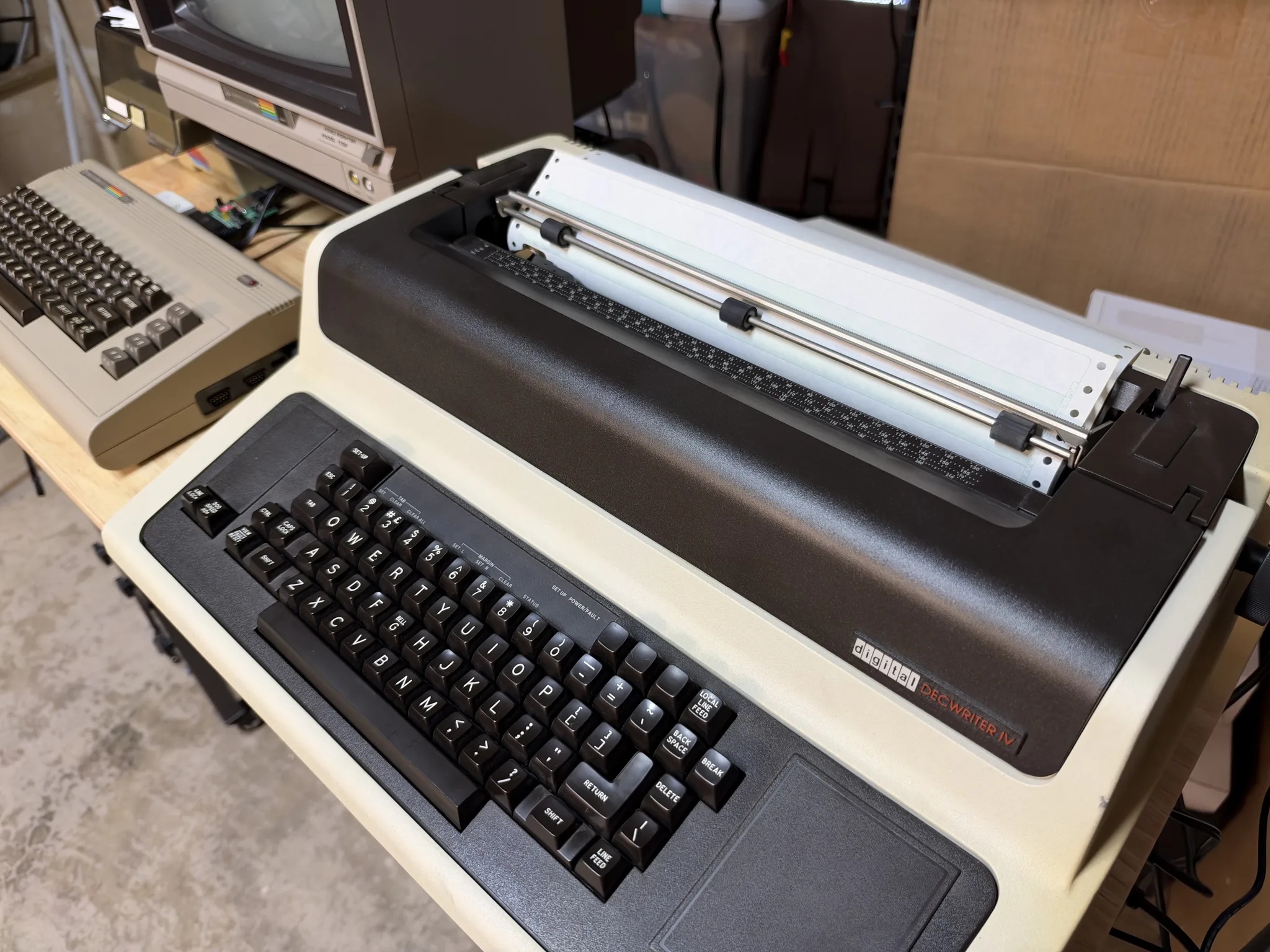 A 1984 DEC DecwriterIV, can you believe they still make ink ribbons for these? Decwriter IV